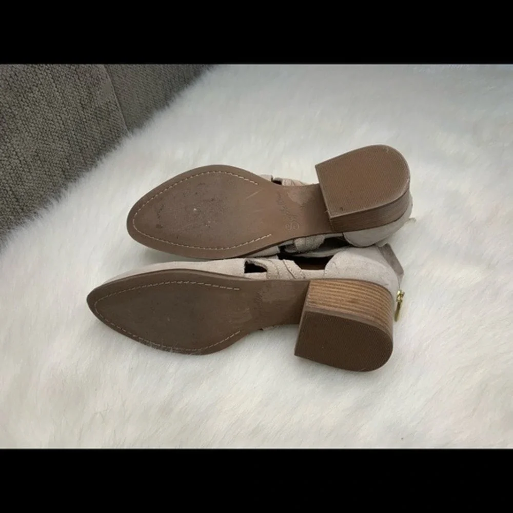 Seychelles Tan Cutout Leather Booties Sz 9